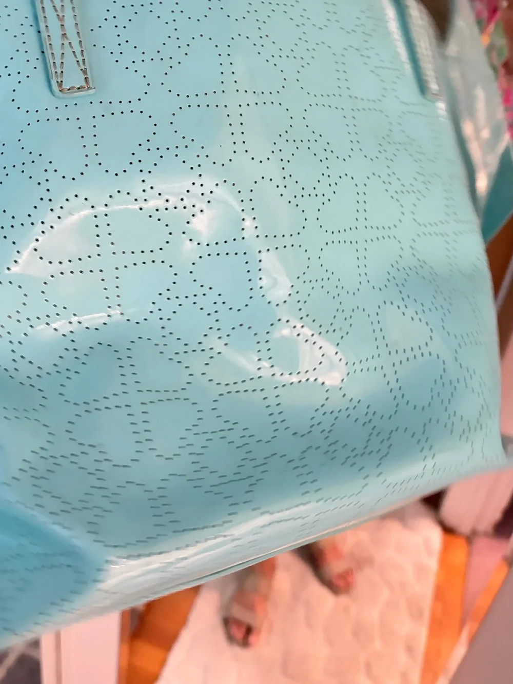 kate spade Aqua Perforated Leather Tote